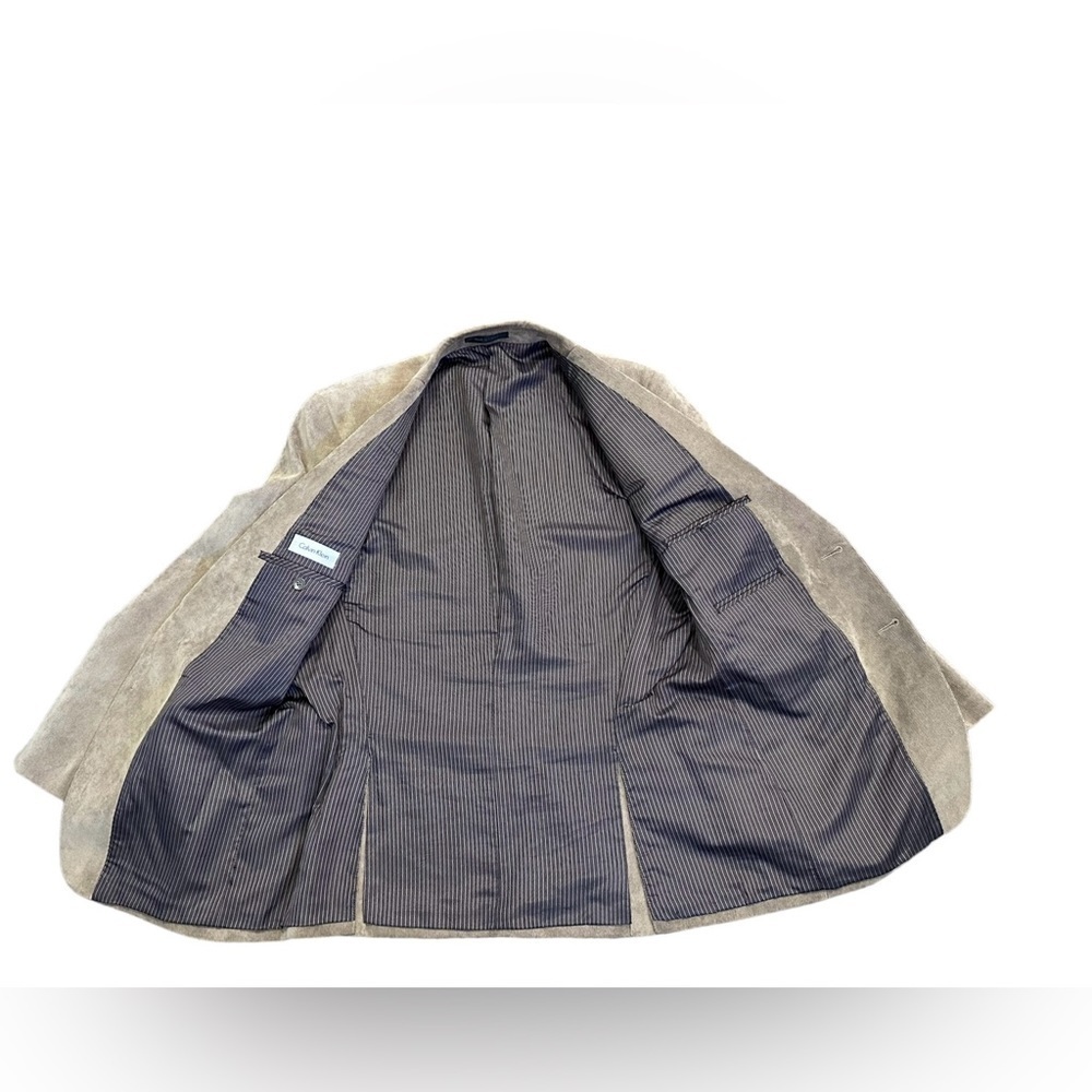 Calvin Klein Men’s Single Breasted Grey/Tan Corduroy Blazer/Sport Coat Sz 40R‌‌‌ - Picture 3 of 9